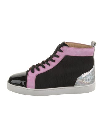 Christian Louboutin Mesh Colorblock Pattern Sneakers