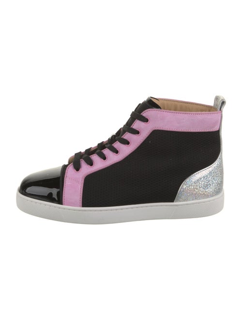 Christian Louboutin Mesh Colorblock Pattern Sneakers