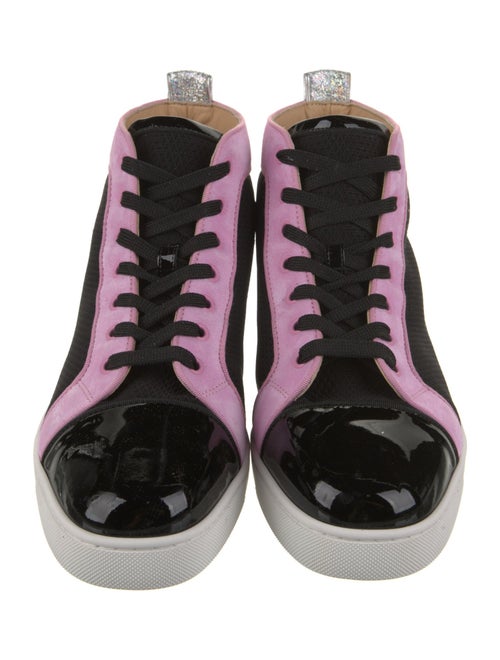 Christian Louboutin Mesh Colorblock Pattern Sneakers
