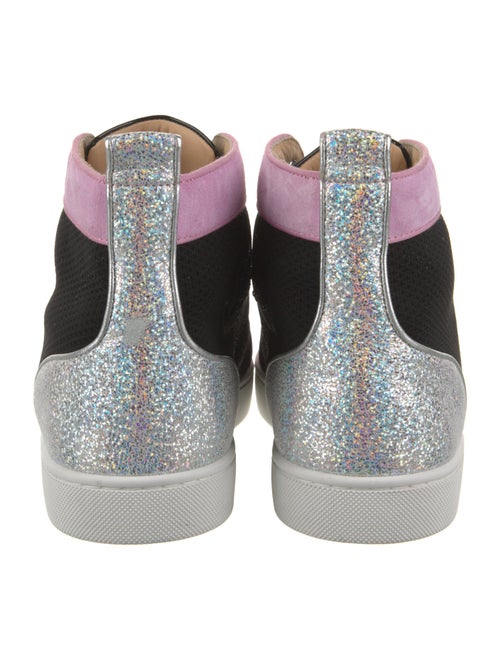 Christian Louboutin Mesh Colorblock Pattern Sneakers