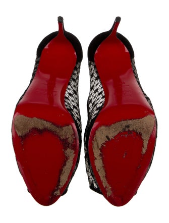 Christian Louboutin Mesh Lace Pattern Pumps