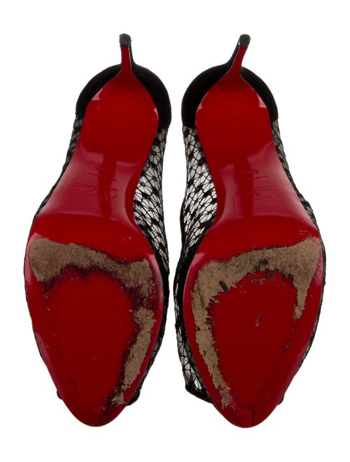 Christian Louboutin Mesh Lace Pattern Pumps