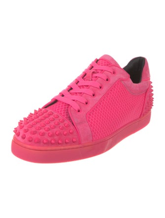 Christian Louboutin Suede Studded Accents Sneakers