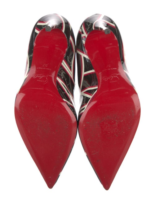 Christian Louboutin Patent Leather Printed Slingback Pumps