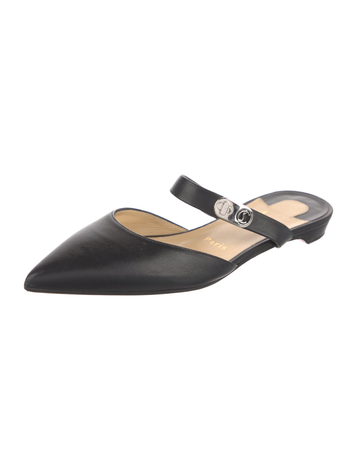 Christian Louboutin Choc Lock Leather Mules
