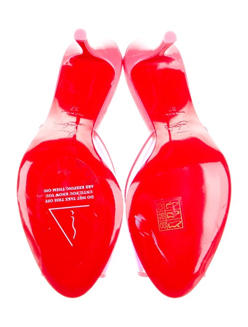 Christian Louboutin PVC Leather Trim Embellishment Slides