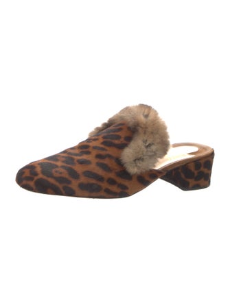 Christian Louboutin Ponyhair Animal Print Mules