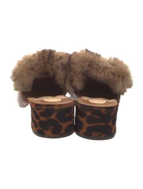 Christian Louboutin Ponyhair Animal Print Mules