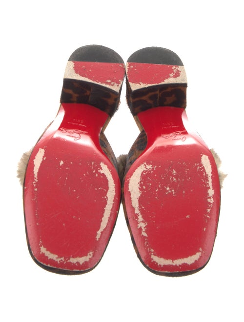 Christian Louboutin Ponyhair Animal Print Mules