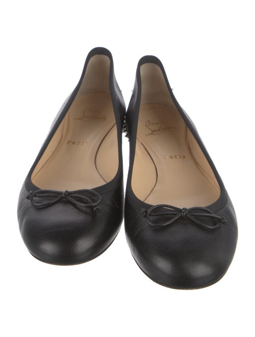 Christian Louboutin Spike Accents Leather Ballet Flats
