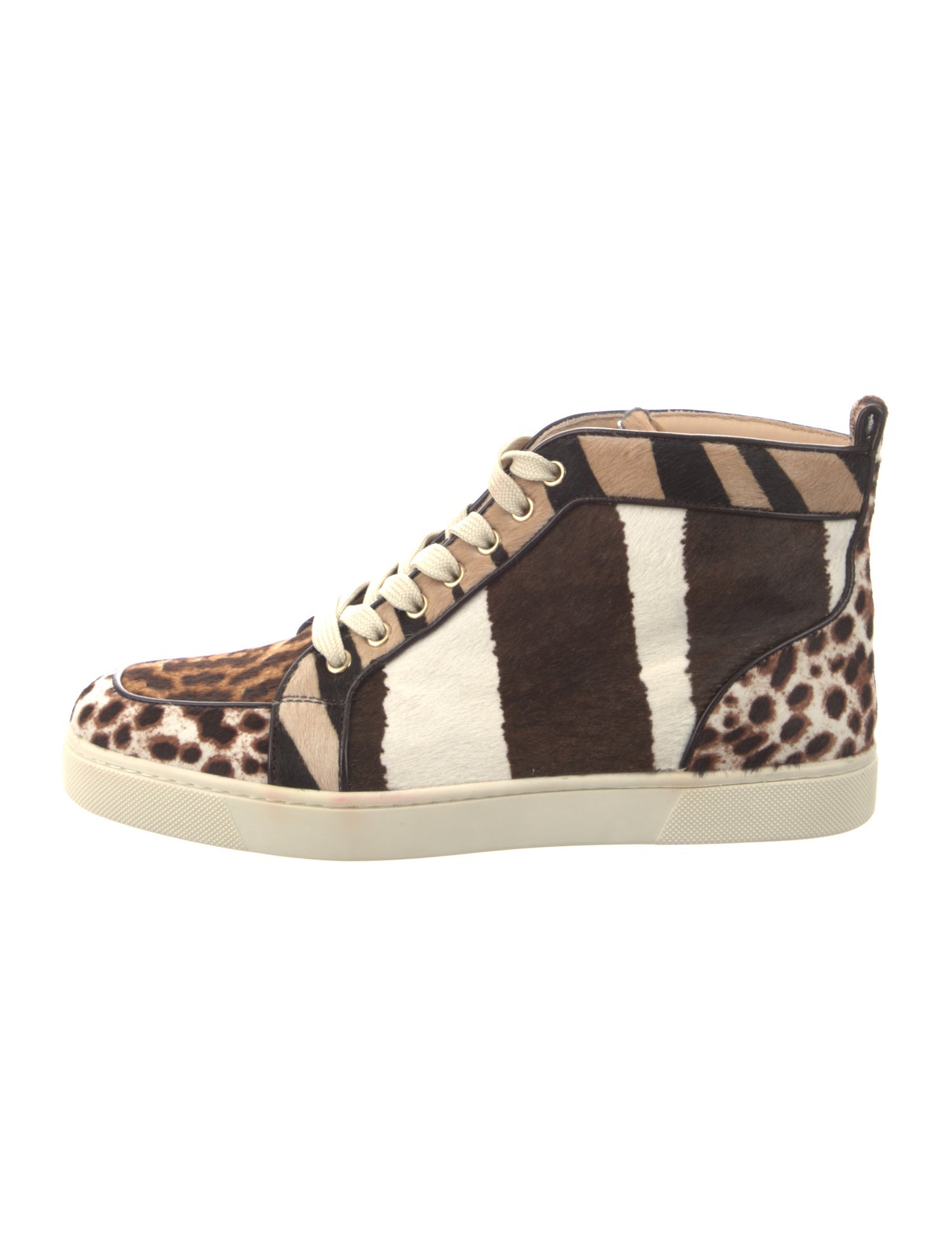 Christian Louboutin Ponyhair Animal Print Sneakers