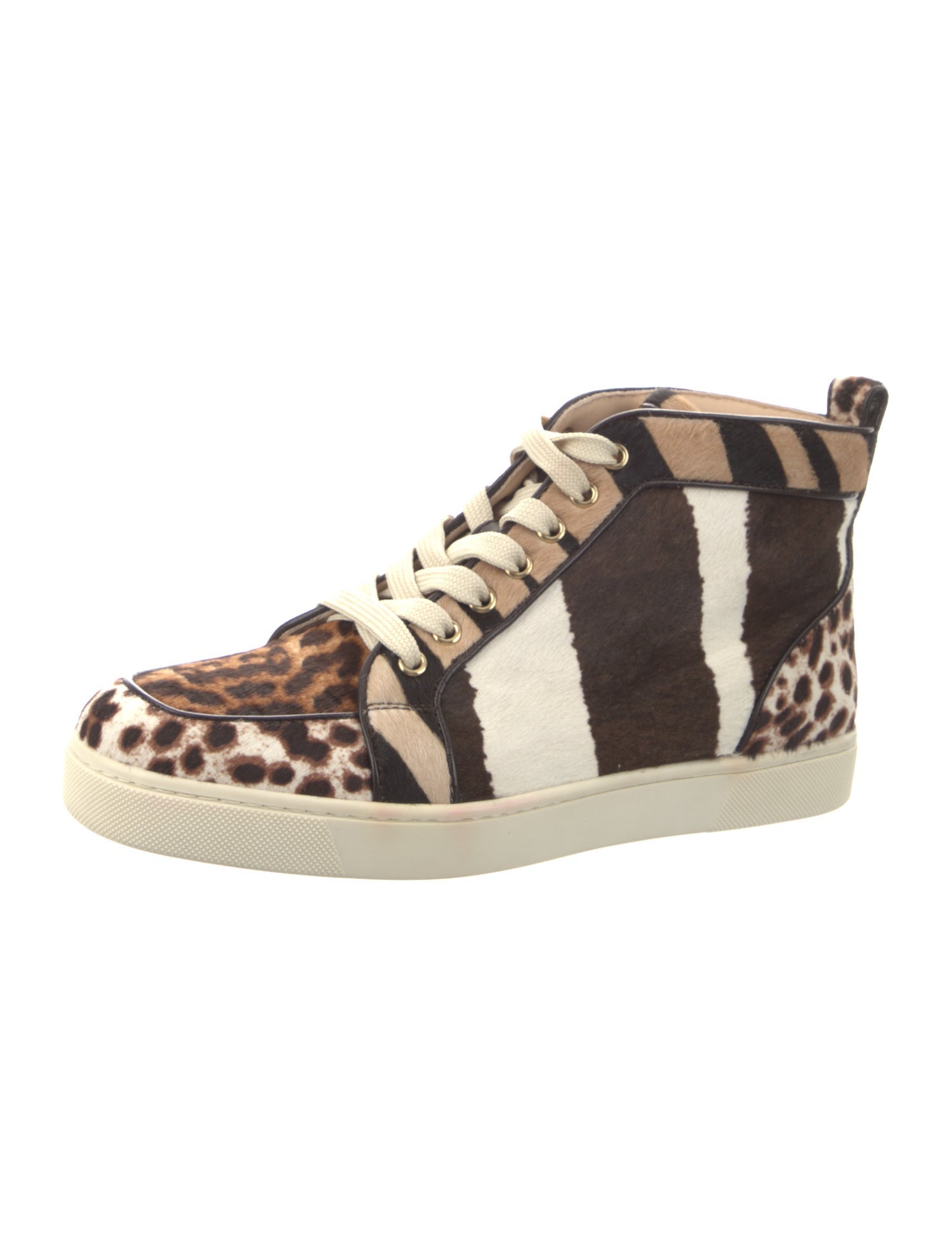 Christian Louboutin Ponyhair Animal Print Sneakers
