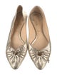 Christian Louboutin Leather Bow Accents Ballet Flats