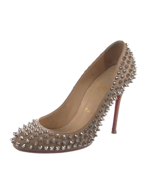 Christian Louboutin Spike Accents Leather Pumps
