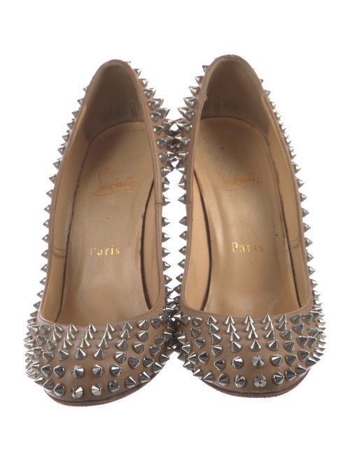 Christian Louboutin Spike Accents Leather Pumps