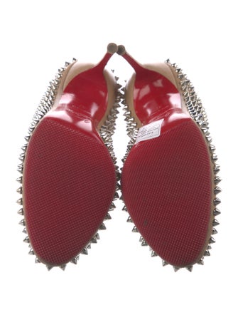Christian Louboutin Spike Accents Leather Pumps