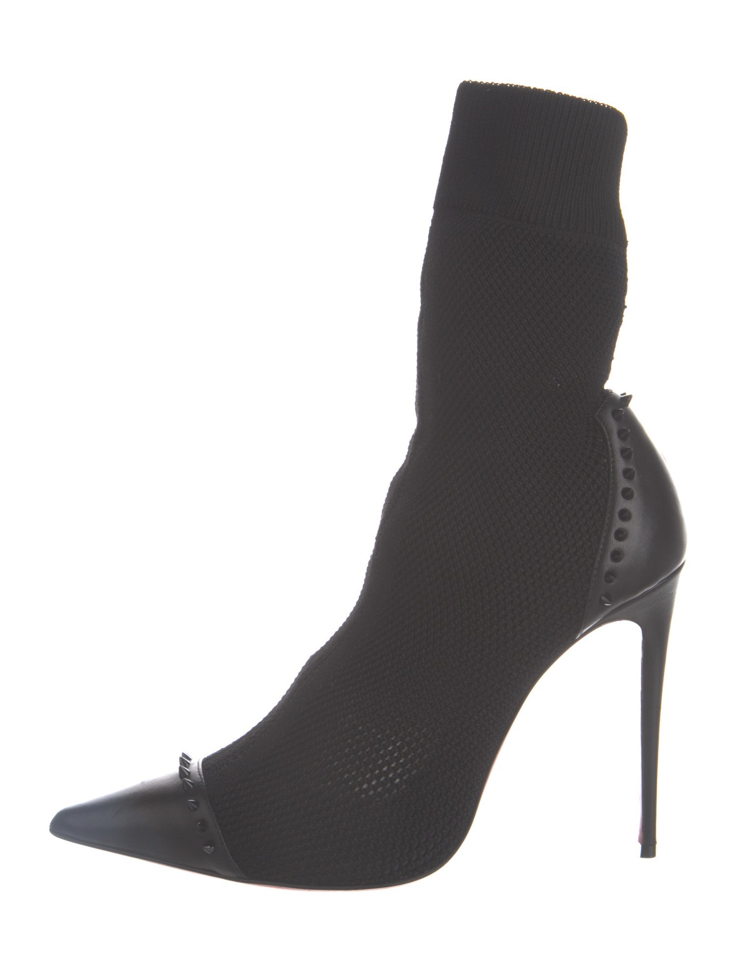 Christian Louboutin Spike Accents Studded Accents Sock Boots