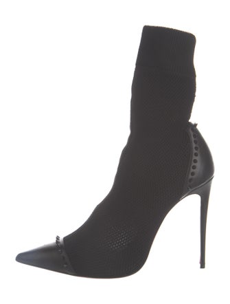 Christian Louboutin Spike Accents Studded Accents Sock Boots