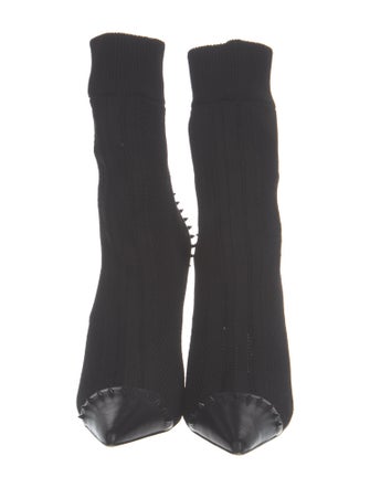 Christian Louboutin Spike Accents Studded Accents Sock Boots