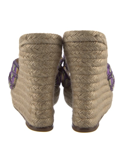 Christian Louboutin Patterned Leather Trim Embellishment Espadrilles