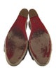 Christian Louboutin Patterned Leather Trim Embellishment Espadrilles