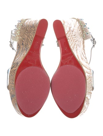 Christian Louboutin Spike Accents Patent Leather Espadrilles