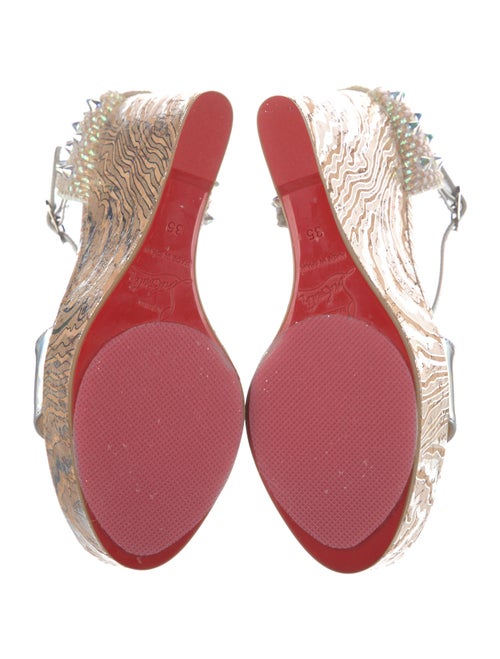 Christian Louboutin Spike Accents Patent Leather Espadrilles