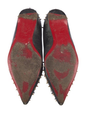 Christian Louboutin Spike Accents Leather Flats