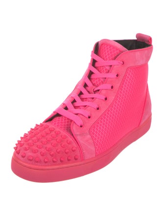 Christian Louboutin Mesh Studded Accents Sneakers
