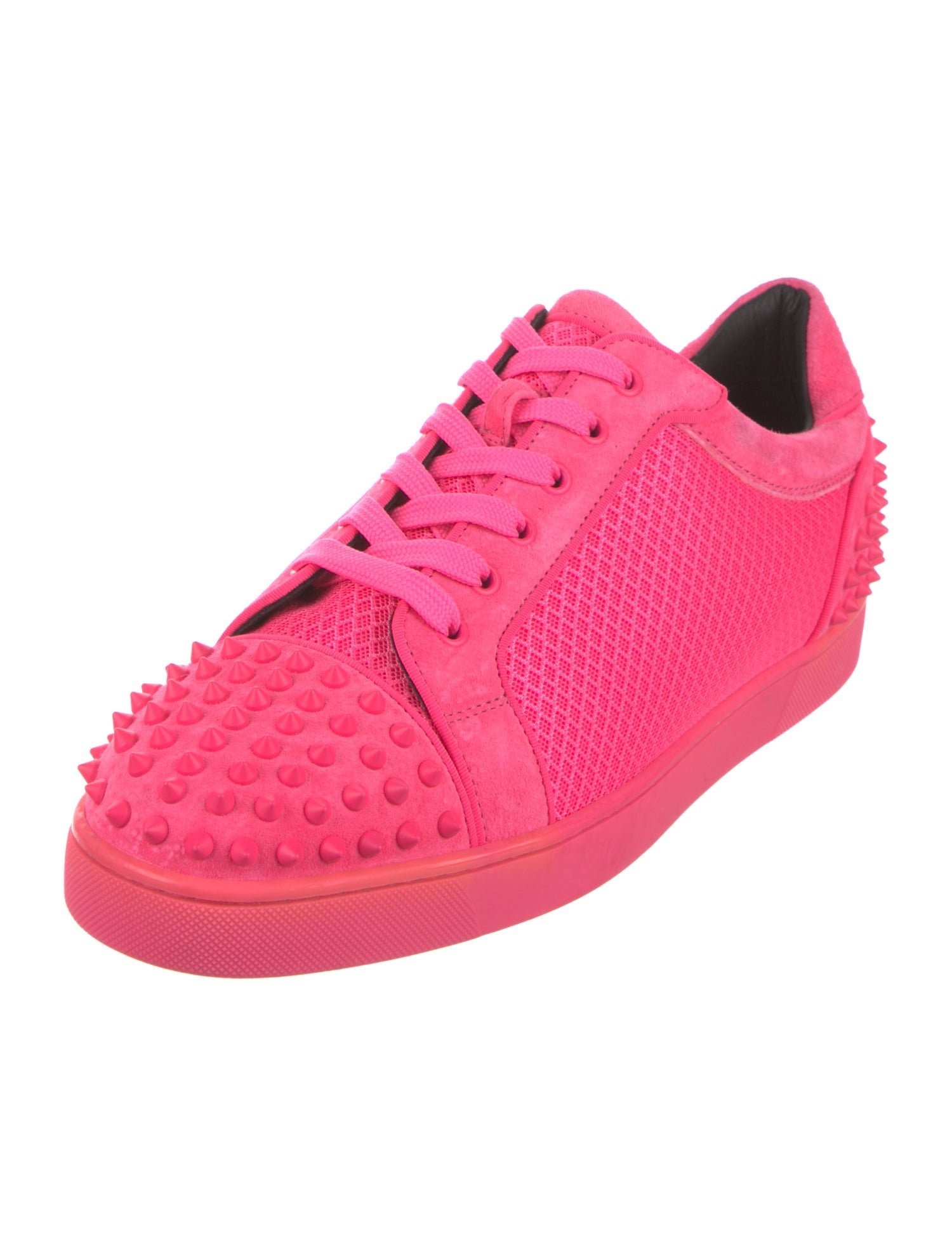 Christian Louboutin Mesh Studded Accents Sneakers