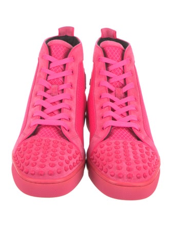 Christian Louboutin Mesh Studded Accents Sneakers