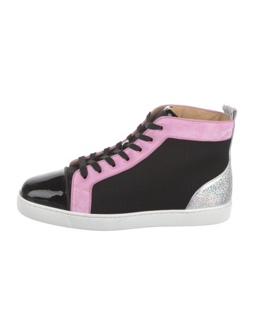 Christian Louboutin Mesh Colorblock Pattern Sneakers