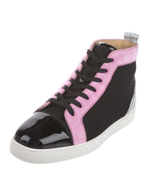 Christian Louboutin Mesh Colorblock Pattern Sneakers