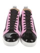 Christian Louboutin Mesh Colorblock Pattern Sneakers