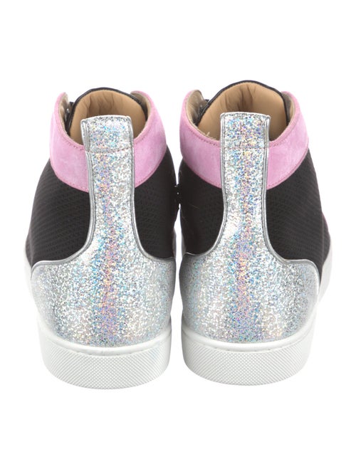 Christian Louboutin Mesh Colorblock Pattern Sneakers