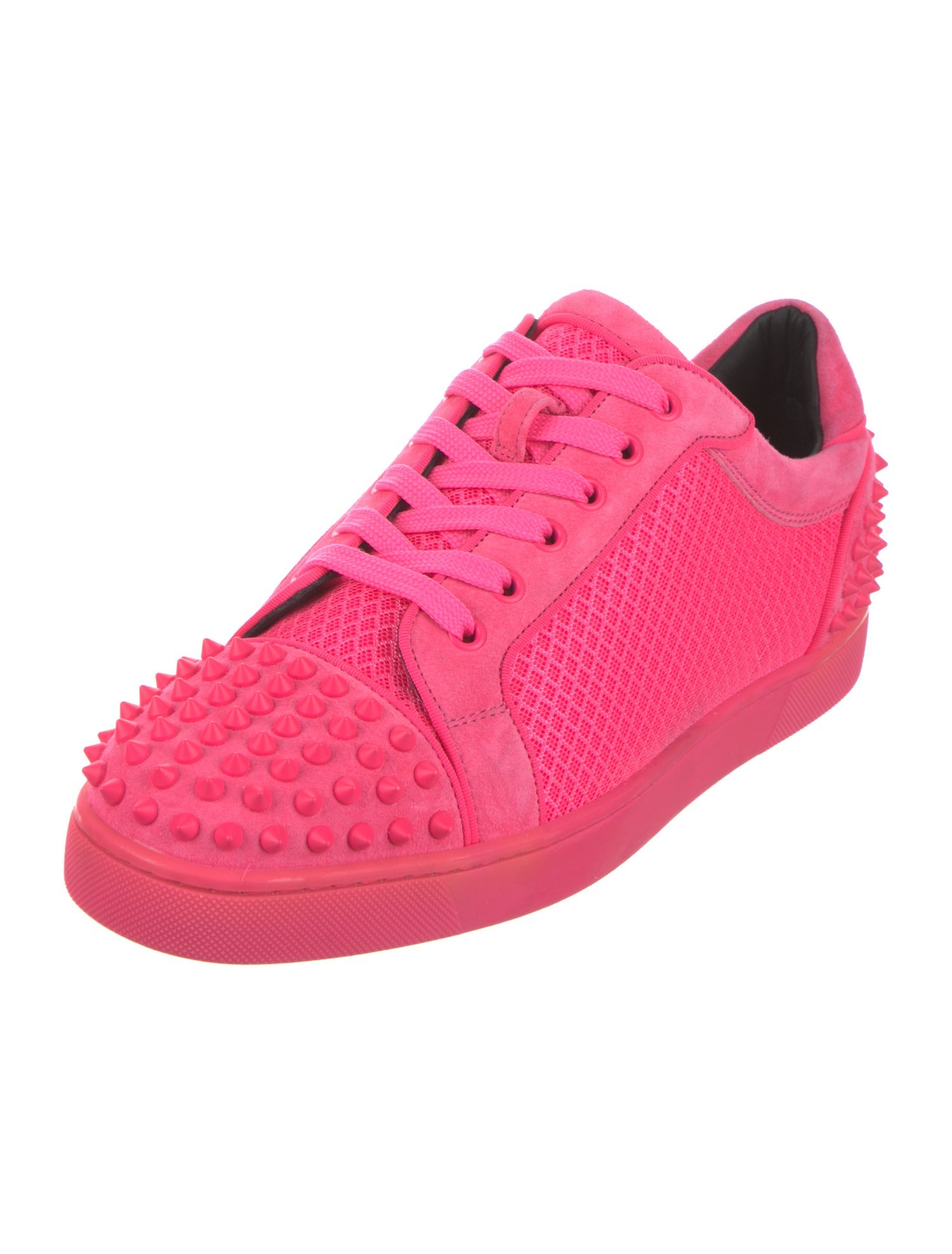 Christian Louboutin Mesh Studded Accents Sneakers