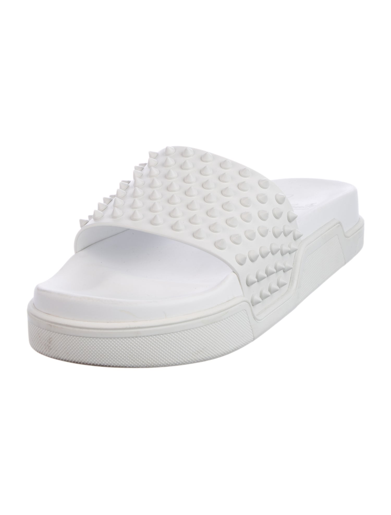Christian Louboutin Spike Accents Rubber Slides