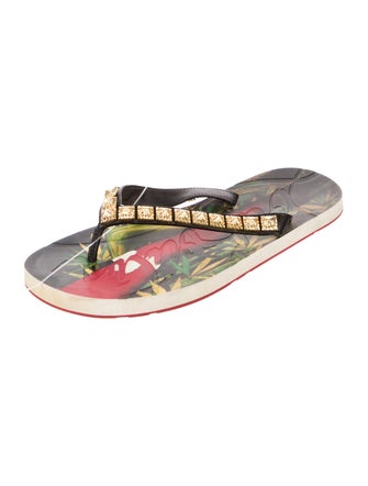Christian Louboutin Rubber Printed Flip Flops