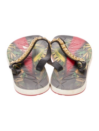 Christian Louboutin Rubber Printed Flip Flops