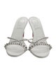 Christian Louboutin Leather Studded Accents Slides