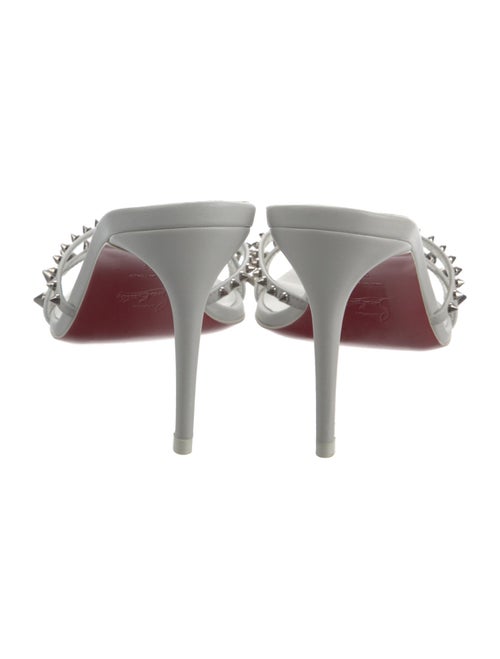 Christian Louboutin Leather Studded Accents Slides