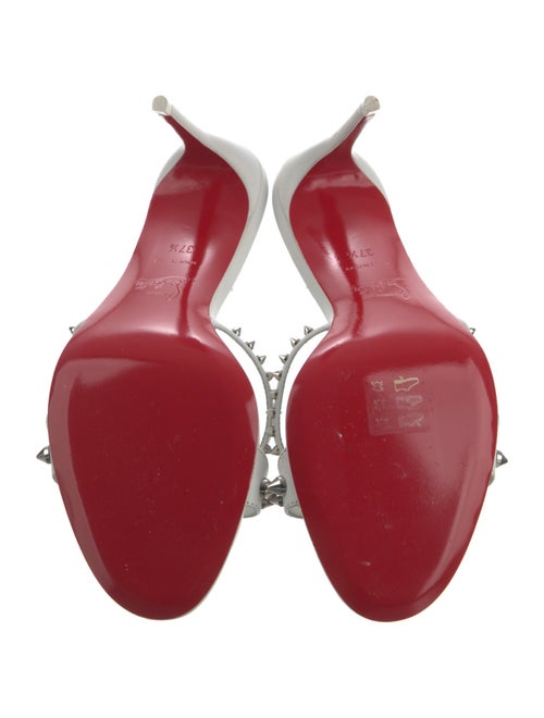 Christian Louboutin Leather Studded Accents Slides