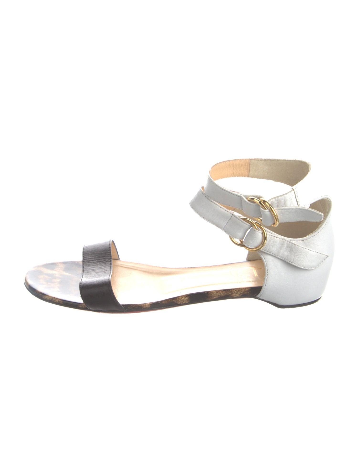 Christian Louboutin Leather Colorblock Pattern Sandals