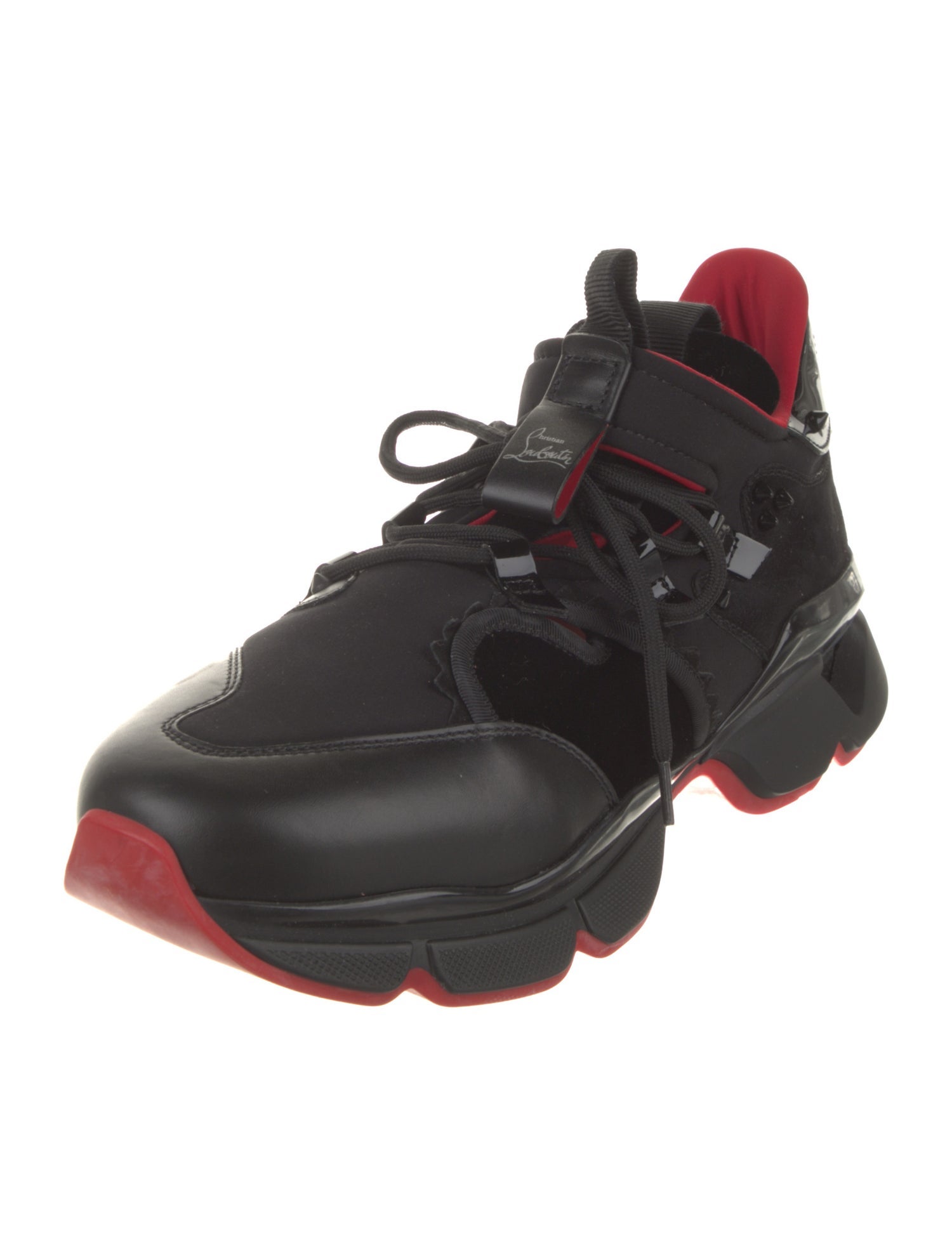 Christian Louboutin Leather Printed Athletic Sneakers