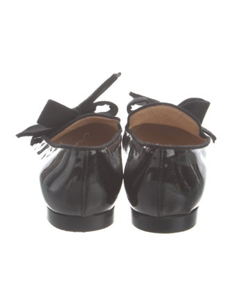 Christian Louboutin Patent Leather Bow Accents Loafers
