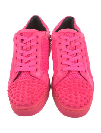 Christian Louboutin Mesh Studded Accents Sneakers