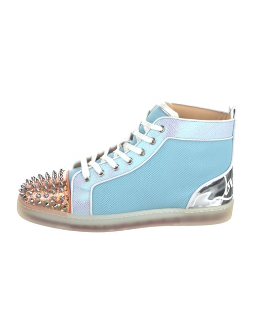 Christian Louboutin Mesh Colorblock Pattern Sneakers