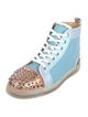 Christian Louboutin Mesh Colorblock Pattern Sneakers