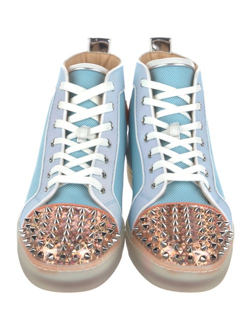 Christian Louboutin Mesh Colorblock Pattern Sneakers