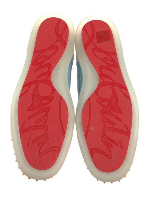 Christian Louboutin Mesh Colorblock Pattern Sneakers